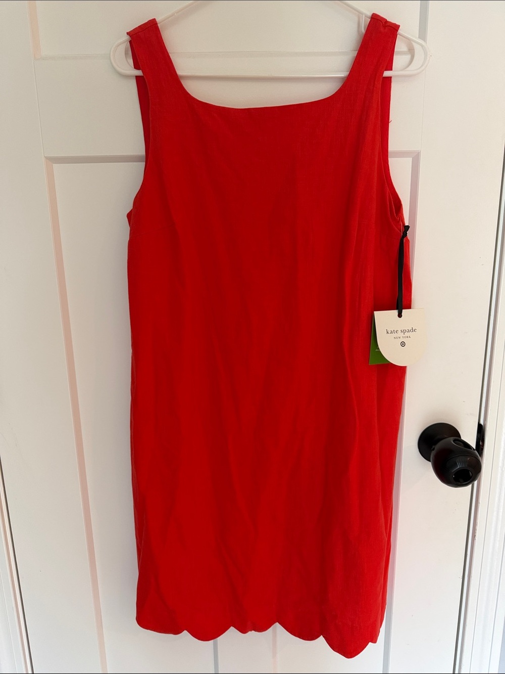 kate spade Bright Red Sleeveless Scallop Hem Dress